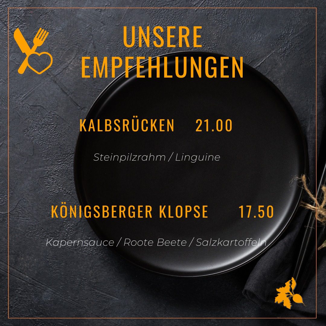 Runkelkrug Bielefeld | Restaurant | Events | Catering - Unsere Empfehlungen Zusatz